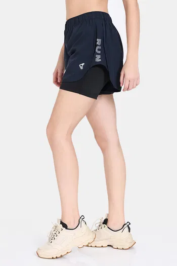 Buy Zelocity High Impact Mid Rise Quick Dry Shorts - Navy Blazer
